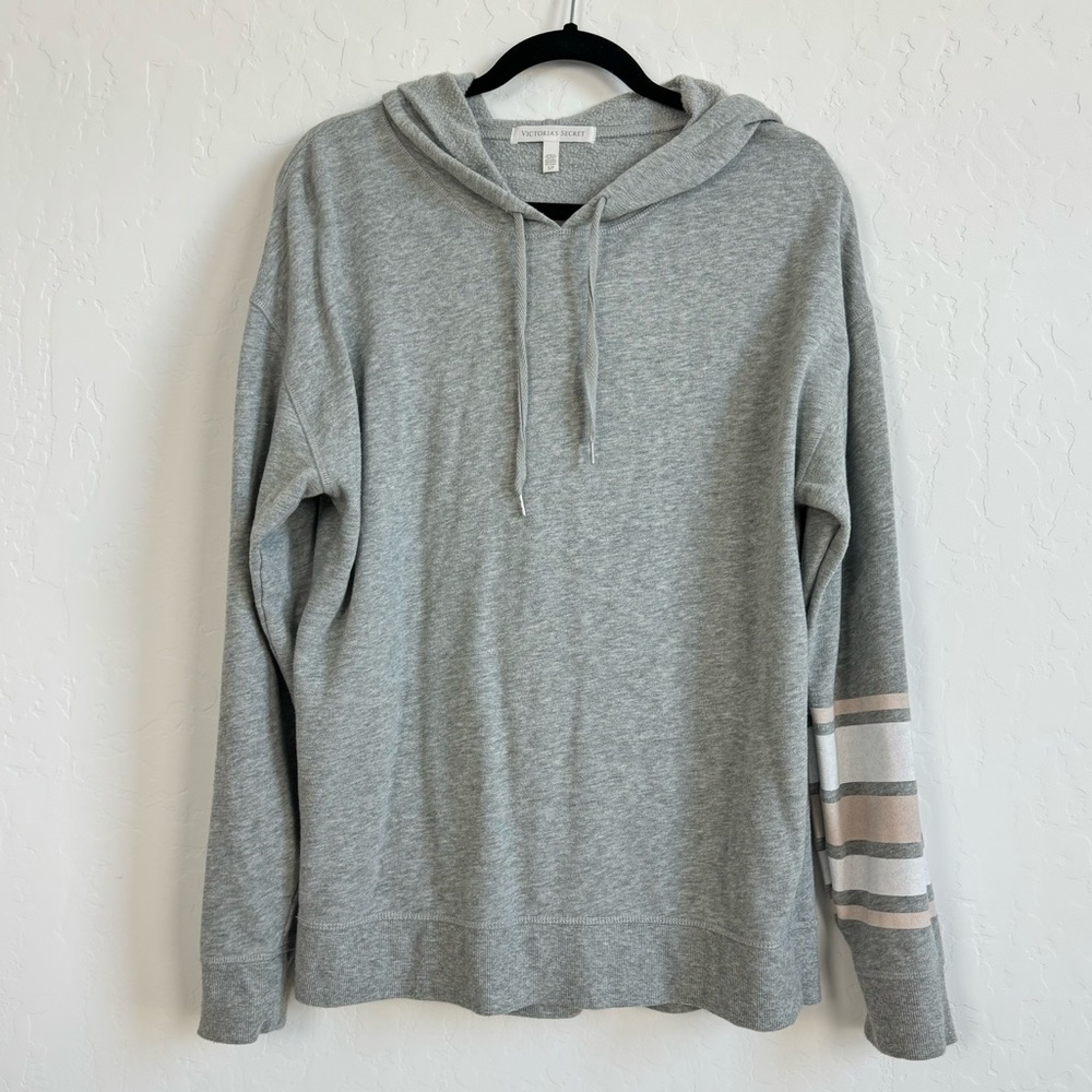 Victoria's Secret Grey Hoodie with Striped Arm